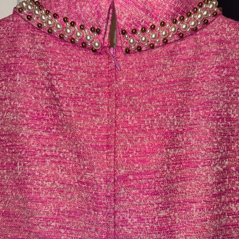 Lilly Pulitzer Portia Pink and Gold Textured Mini Dress - Picture 8 of 9
